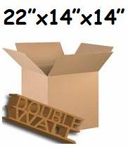 5 x Large D/W Storage Moving Cardboard Cartons 22"x14"x14"